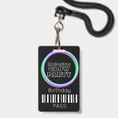 Badge Carte d'identité de passage anniversaire 16 ans né (Arrière avec lanière)