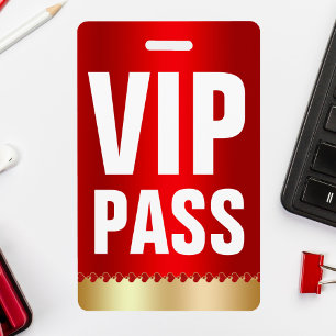 Badge Carte d'identité de passe VIP Invité spécial