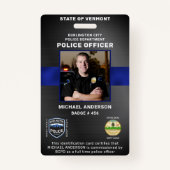 Badge Carte d'identité de police photo personnalisée (Devant)
