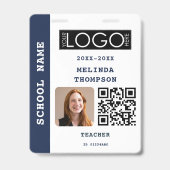 Badge Carte d'identité de professeur avec nom du bureau (Avant)