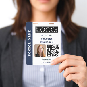 Badge Carte d'identité de professeur avec nom du bureau