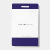 Badge Carte d'identité de professeur Nom École Modèle Ba (Arrière)