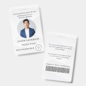 Badge Carte d'identité de professeur Nom École Modèle Ph (Avant & arrière)
