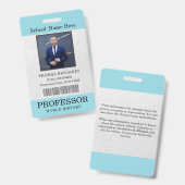 Badge Carte d'identité de professeur Nom École Modèle Ph (Avant & arrière)