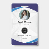 Badge Carte d'identité de sécurité avec code-barres et l (Avant)