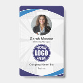 Badge Carte d'identité de sécurité avec code-barres et l (Avant)