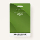 Badge Carte d'identité de sécurité personnalisée Insigne (Dos)