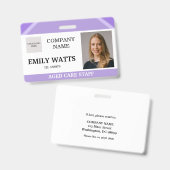 Badge Carte d'identité de sécurité pour infirmière médic (Avant & arrière)