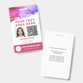 Badge Carte d'identité de vaccination Code-barres QR Cod (Avant & arrière)