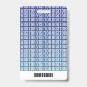 Badge Carte d'identité de visiteur avec logo de l'entrep (Arrière)