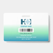 Badge Carte d'identité d'employé de sécurité simple mode (Arrière)