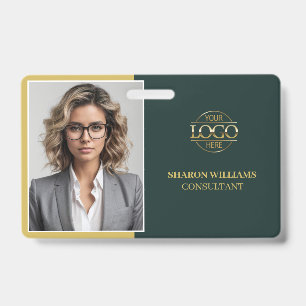 Badge Carte d'identité d'employé de société minimaliste
