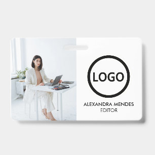Badge Carte d'identité d'employé Entreprise Minimaliste