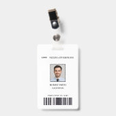 Badge Carte d'identité d'employé personnalisée | NOM DE  (Avant avec clip)
