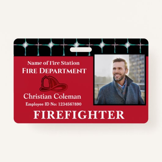 Badge Carte d'identité d'employé personnalisée Nom du co (Devant)