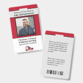 Badge Carte d'identité d'employé personnalisée Nom du co (Avant & arrière)