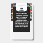 Badge Carte d'identité d'enseignant | Carte d'identité d (Arrière)