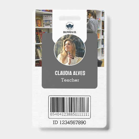 Badge Carte d'identité d'enseignant | Carte d'identité s (Avant)