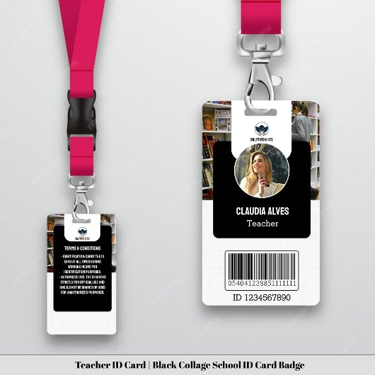 Badge Carte d'identité d'enseignant | Carte d'identité s