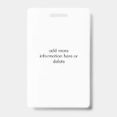 Badge Carte d'identité d'enseignant personnalisée – Appl (Arrière)