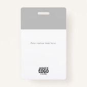 Badge Carte d'identité d'entreprise Gray QR Code Busines (Dos)