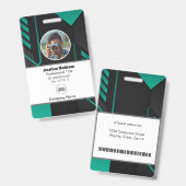 Badge Carte d'identité d'entreprise Moderne Abstraite |  (Avant & arrière)