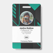 Badge Carte d'identité d'entreprise Moderne Abstraite |  (Avant)