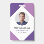 Badge Carte d'identité d'entreprise moderne avec nom et (Avant)