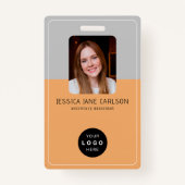 Badge Carte d'identité d'entreprise moderne logo entrepr (Devant)