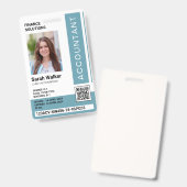 Badge Carte d'identité d'expert-comptable avec photo emp (Avant & arrière)