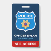 Badge Carte d'identité d'invitation d'anniversaire pour  (Avant)