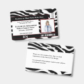 Badge Carte d'identité du logo photo de l'employé de l'h (Front & Back)