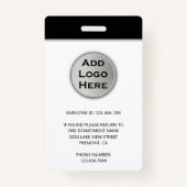 Badge Carte d'identité du pompier du service de pompiers (Dos)