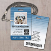 Badge Carte d'identité du salarié - rayures modernes, lo