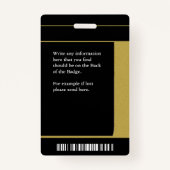 Badge Carte d'identité du travailleur hospitalier (Dos)