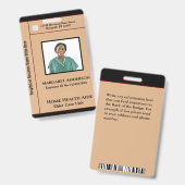 Badge Carte d'identité du travailleur hospitalier (Front & Back)