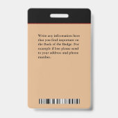 Badge Carte d'identité du travailleur hospitalier (Back)