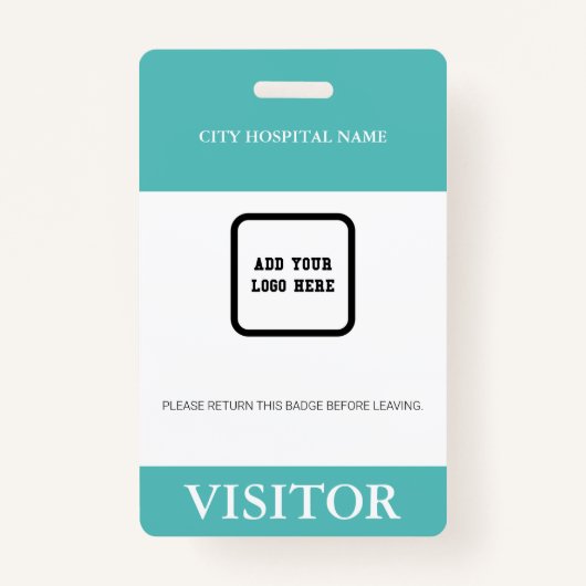 Badge Carte d'identité du visiteur de l'hôpital personna (Devant)