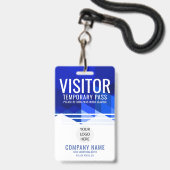 Badge Carte d'identité du visiteur du logo de la compagn (Front with Lanyard)