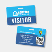 Badge Carte d'identité du visiteur Lieu de construction  (Recto et verso)