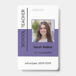 Badge Carte d'identité d'un employé ou d'un étudiant lil