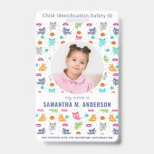 Badge Carte d'identité d'urgence pour enfants - pièce d' (Avant)