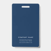 Badge Carte d'identité employé avec code-barres, logo et (Arrière)