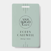 Badge Carte d'identité employé avec code QR et logo Art (Avant)