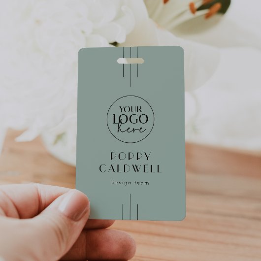 Badge Carte d'identité employé avec code QR et logo Art