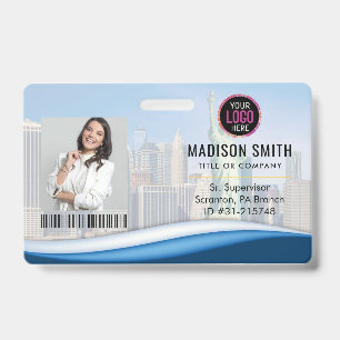 Badge Carte d'identité Employé de l'entreprise minimal