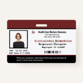Badge Carte d'identité Employé Entreprise Personnalisée (Devant)