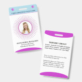 Badge Carte d'identité enfant Carte d'identité garçon fi (Avant & arrière)