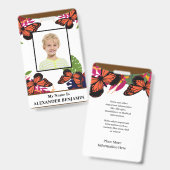 Badge Carte d'identité Enfant Élève Photo Personnalisée (Avant & arrière)