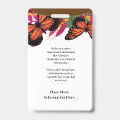 Badge Carte d'identité Enfant Élève Photo Personnalisée (Arrière)